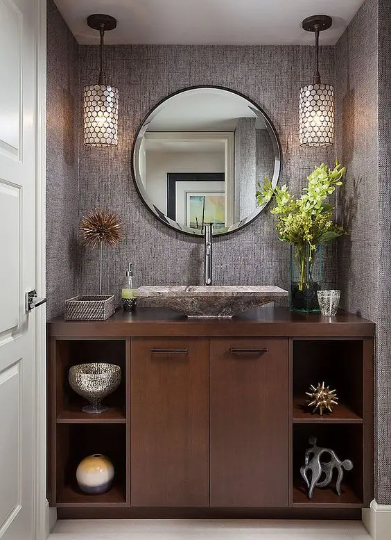 sophisticated powder room
