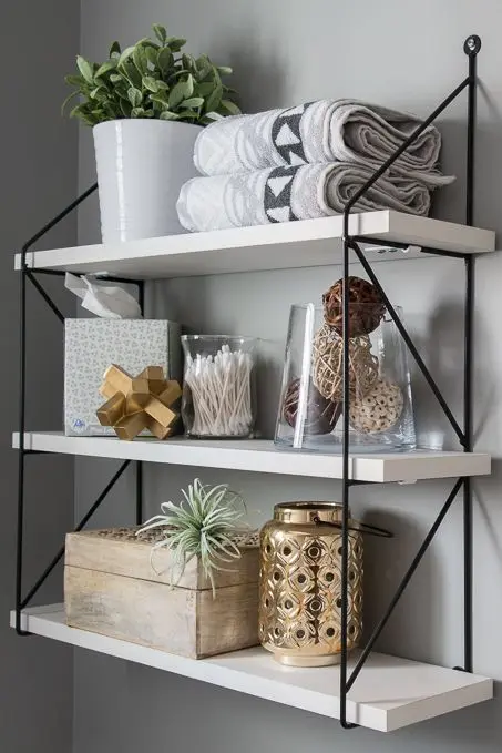 minimalist floating shelves