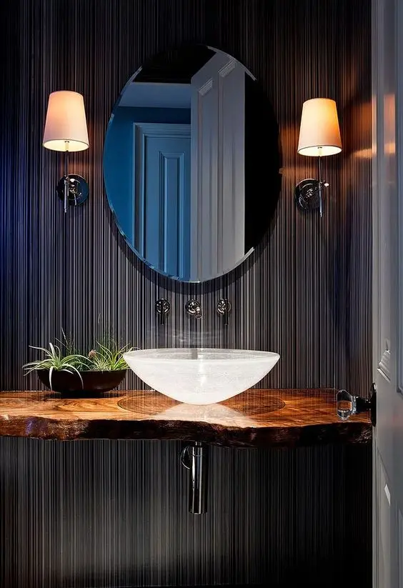 elegant powder room