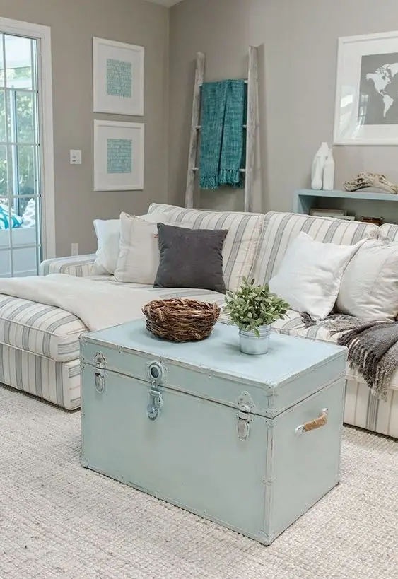 coastal themed living room