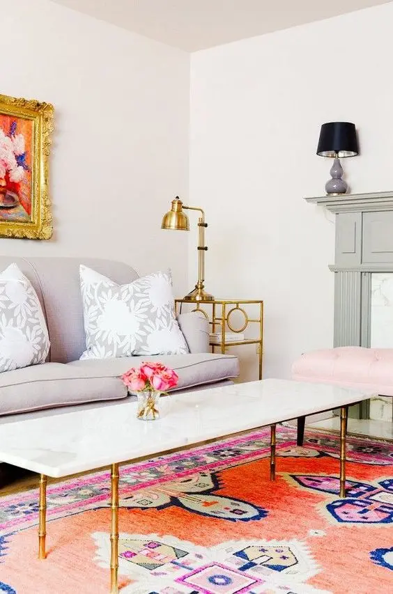 small preppy living room