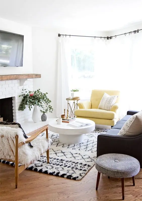 bright small living room