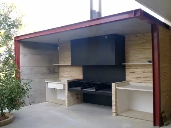 open shed outdoor kitchen