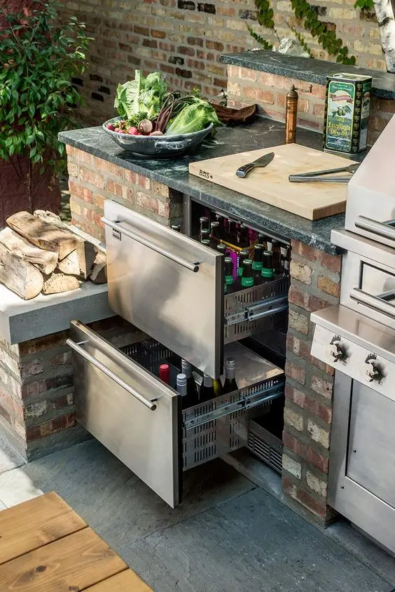 refrigerated drawers for outdoor kitchen