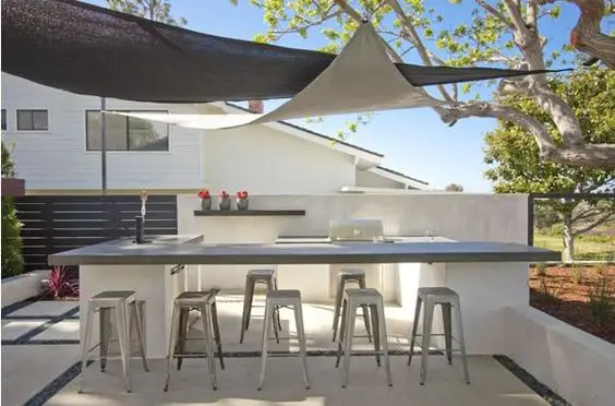 minimalist outdoor kitchen