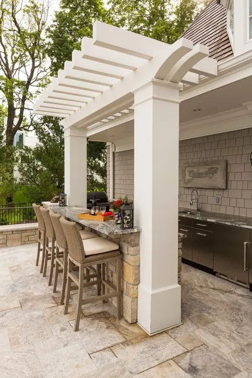 pergola bar outdoor kitchen
