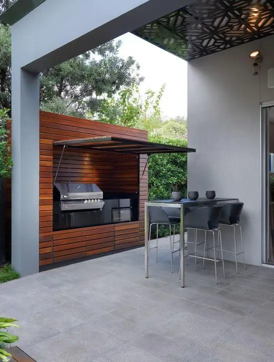 Hideaway Kitchen: Ready and accessible when you need it, protected and out-of-sight when you don’t. When you want nice