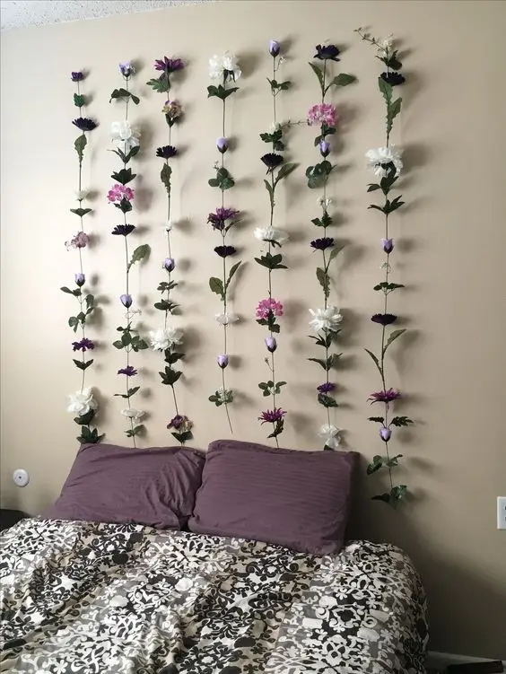 floral strings wall decor