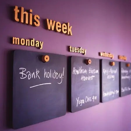 chalkboard wall planner