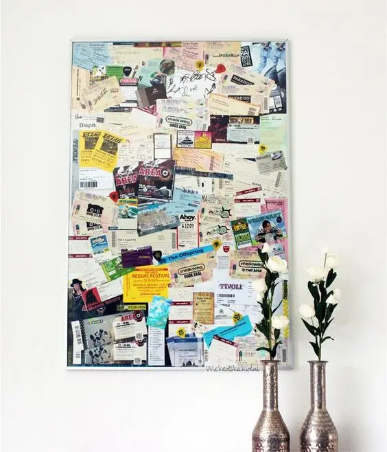 framed ticket collection