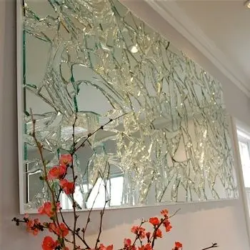 broken mirror wall feature