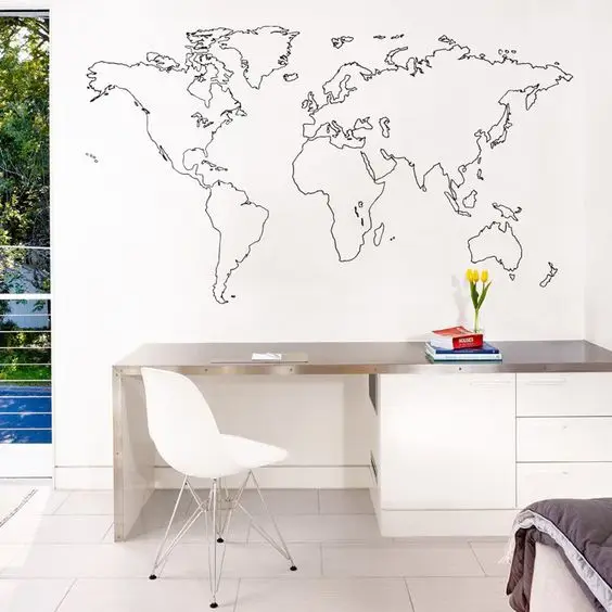 minimalist world map