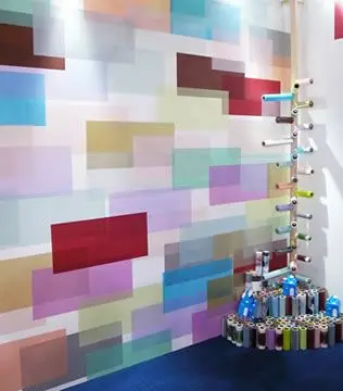 colourful patterned wall