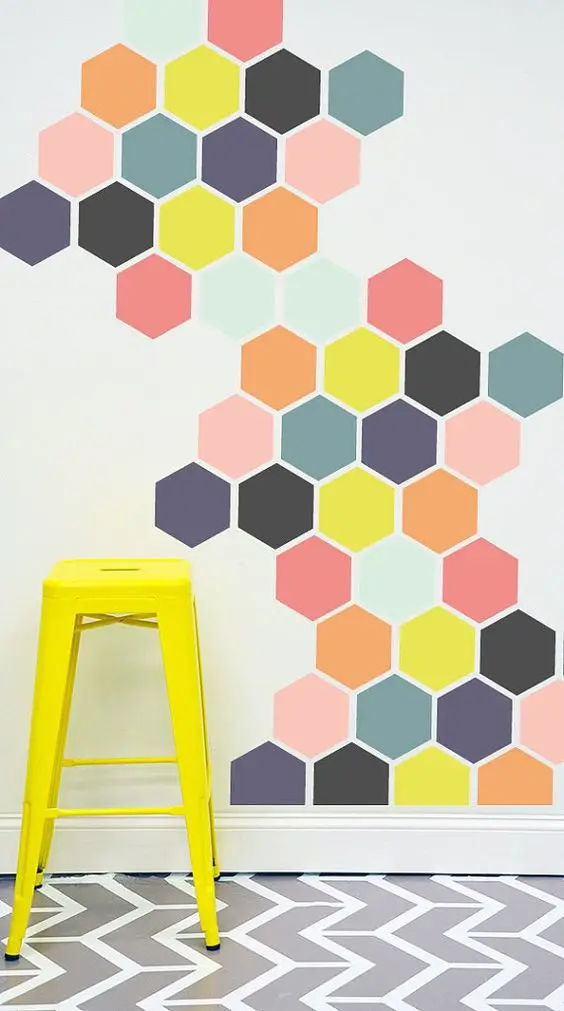 pastel honeycomb pattern