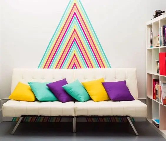 washi tape wall art