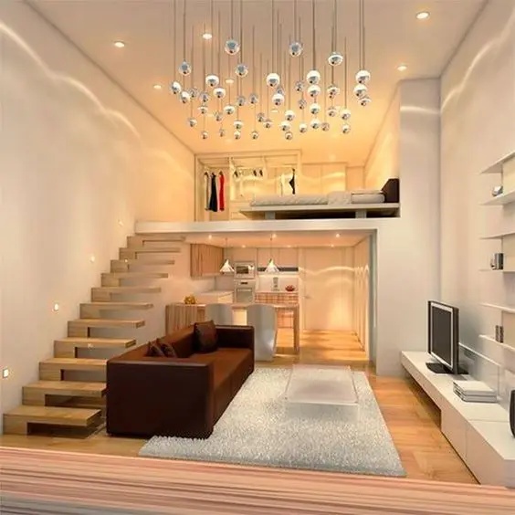 luxury apartment with loft