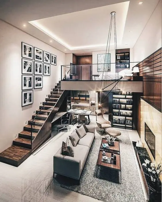 Cosmopolitan Apartment loft bedroom: Even studio apartments can look posh and sophisticated. This modern apartment did not
