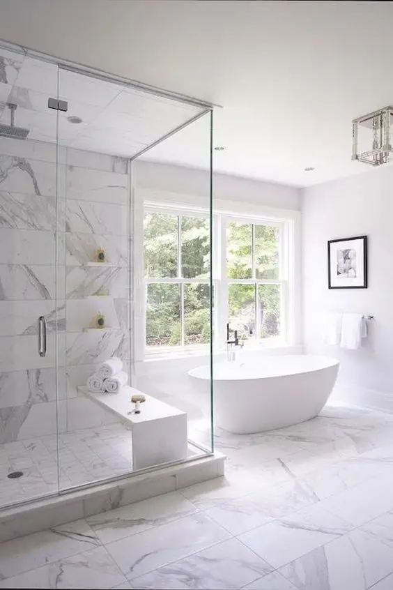 white marble bathroom