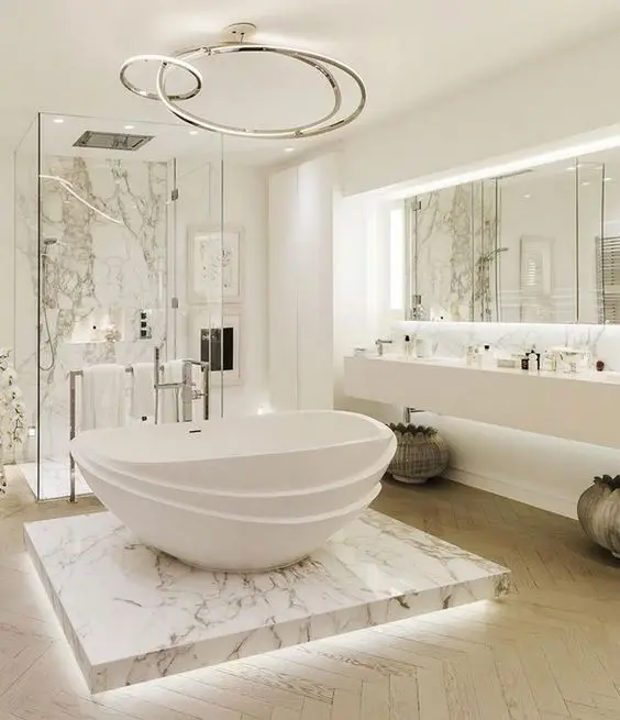 elegant white bathroom