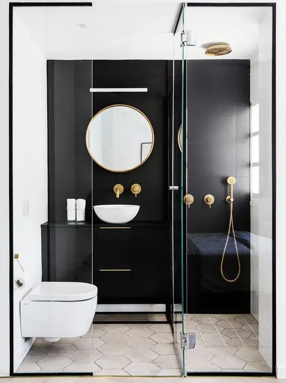 luxurious apartment bathroom