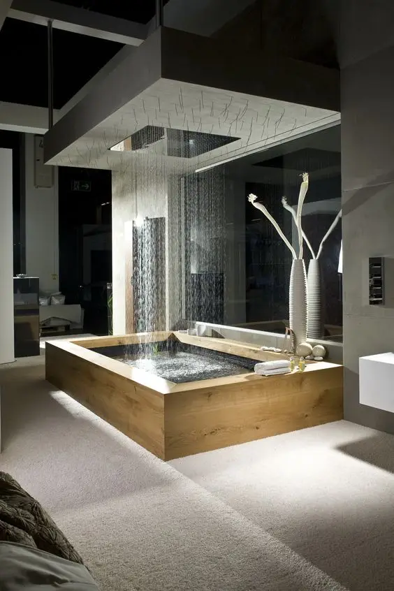 rain shower bathtub