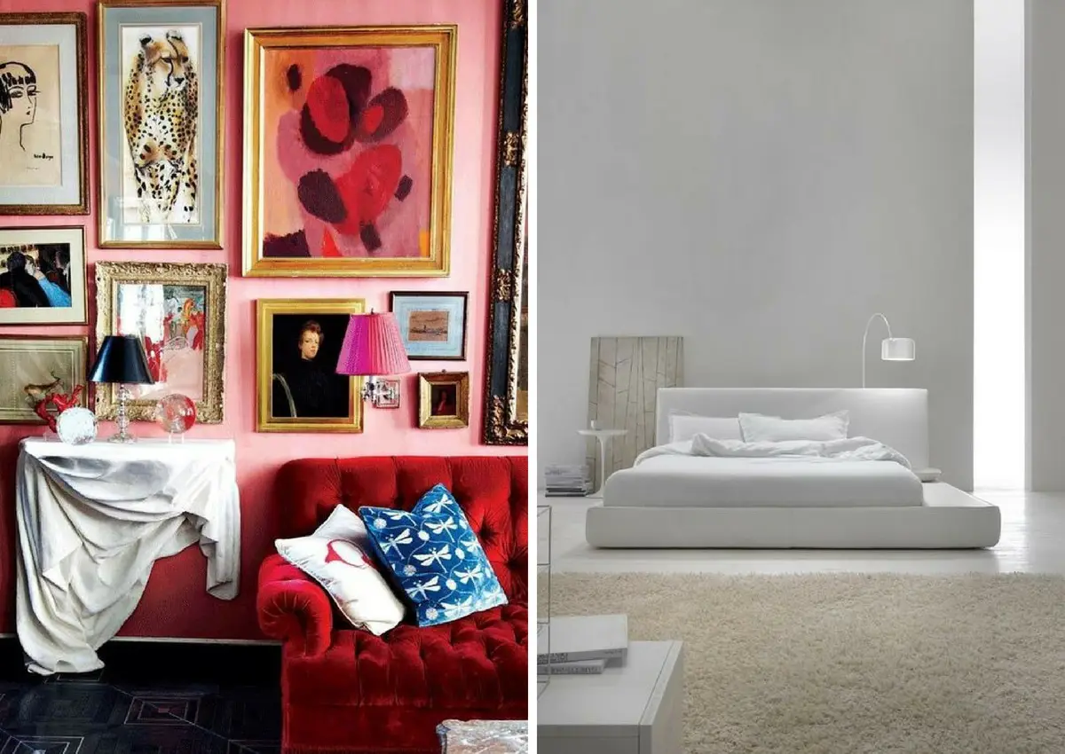maximalist walls vs minimalist walls
