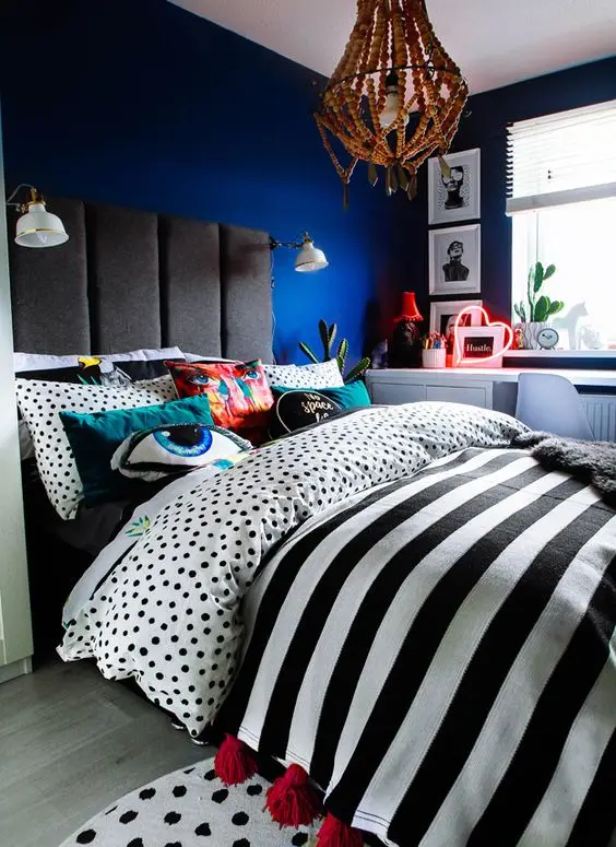 cozy maximalist bedroom
