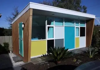 contemporary backyard office