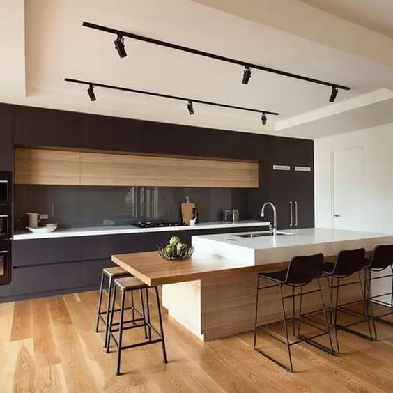 island and breakfast table