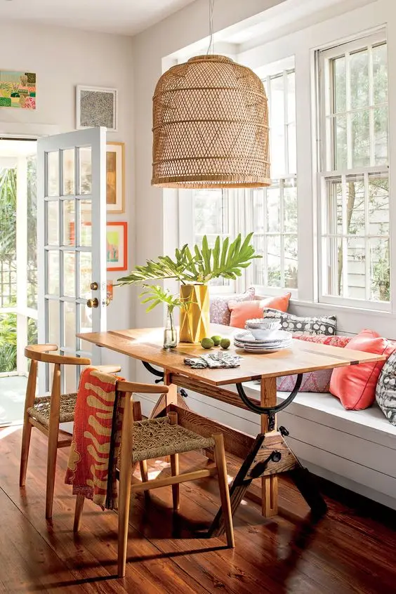 rustic breakfast room