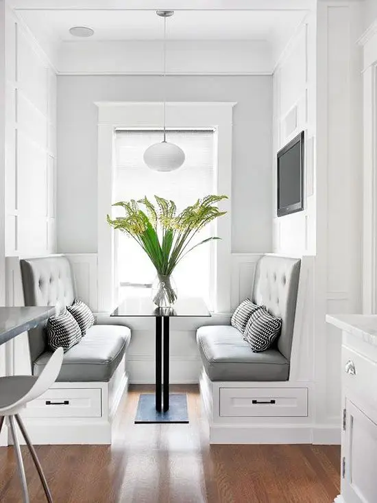 elegant breakfast booth