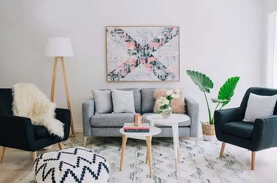 colourful Scandinavian room