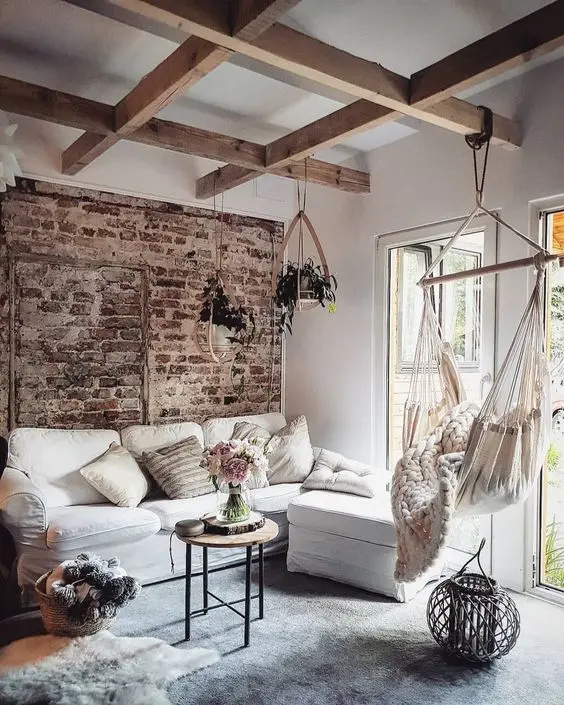 rustic family room