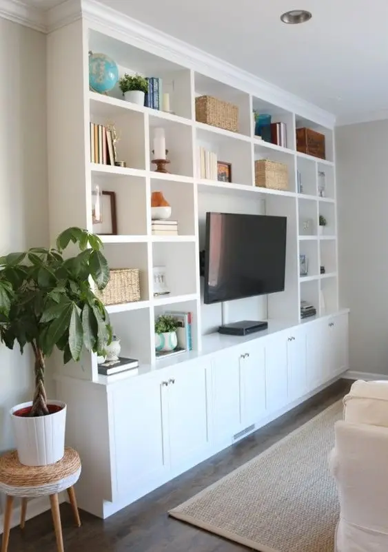 built-in wall storage