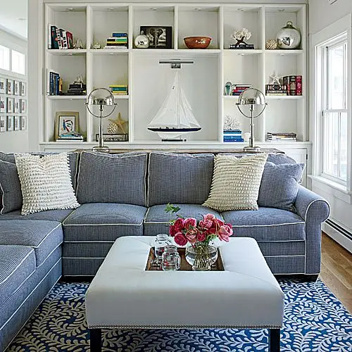 coastal themed family room