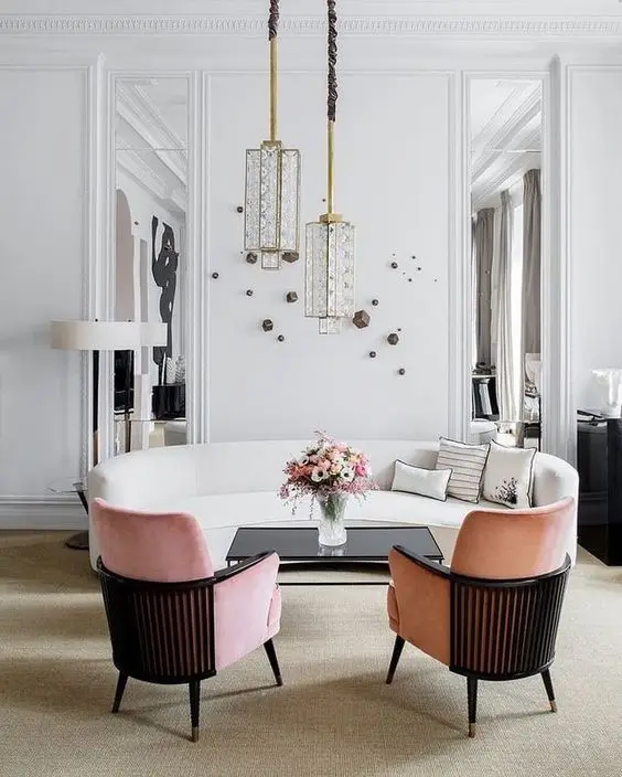 mid century family room