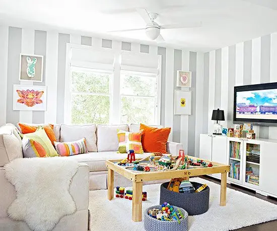 bright family room