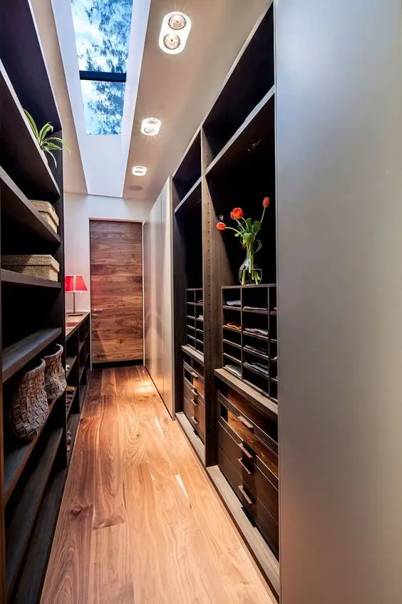 Skylights Delight bedroom closet: Closets are often located in the inner parts of the house, without windows and natural