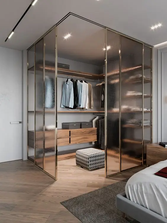 Nifty Corner Closet: Turning a random room in the house into a bedroom? Easily add a walk-in closet with these nifty closet