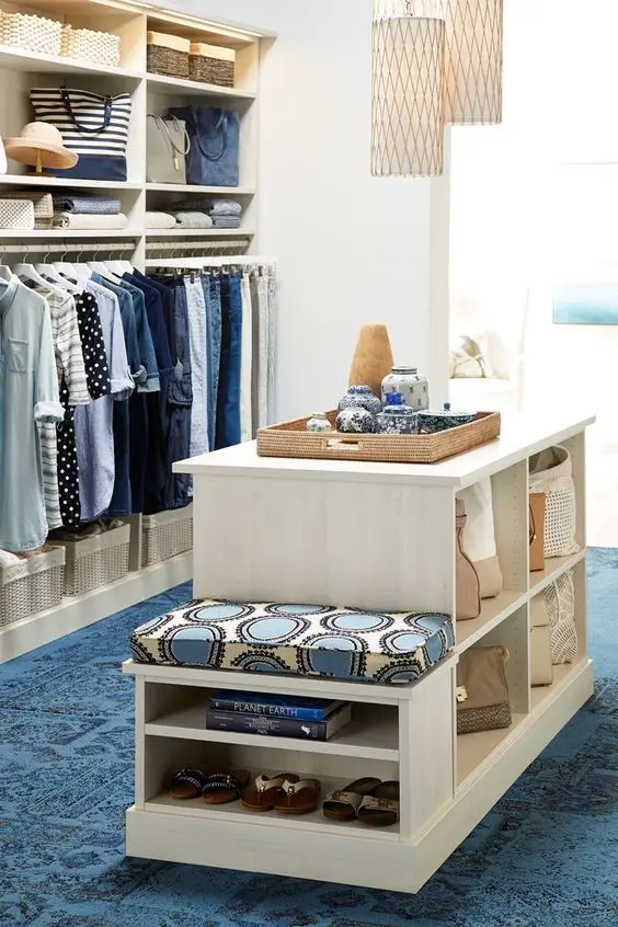 Beach House Charm bedroom closet: Cool, relaxed and jaunty. The bright and comfortable ambience is inspired by the sea