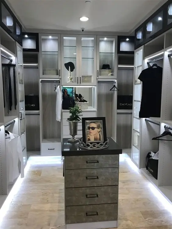 modern elegant bedroom closet