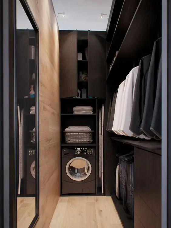 Closet and Laundry: Efficient, sensible and smart. A space-saving hack perfect for smaller homes or apartments. Installing