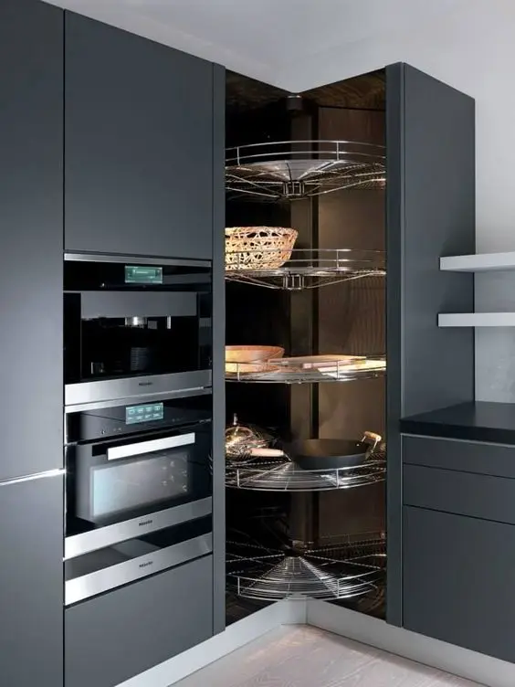 rotating shelves pantry