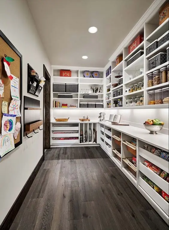 spacious kitchen pantry