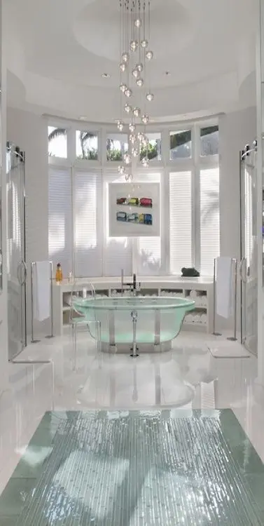 classy white bathroom