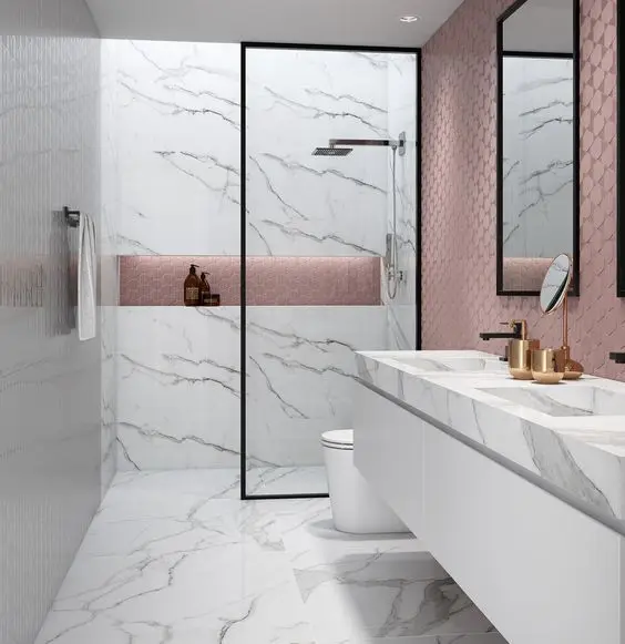 modern pink bathroom