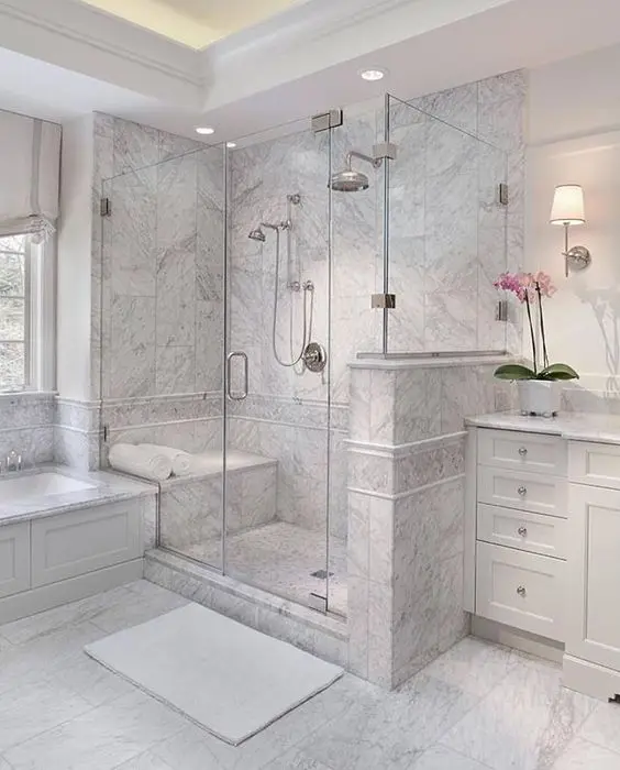 white marble bathroom