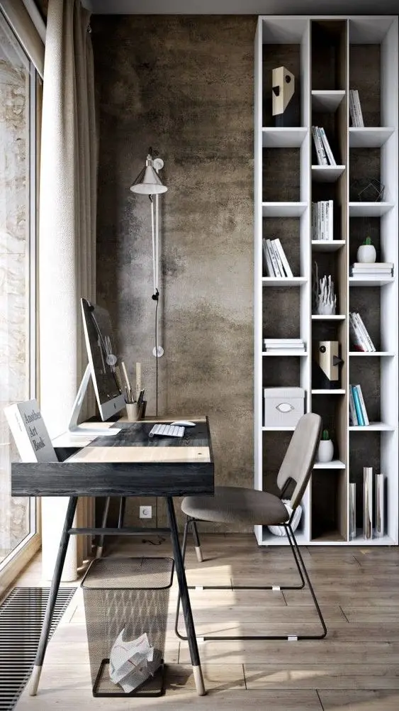 stripped down home office