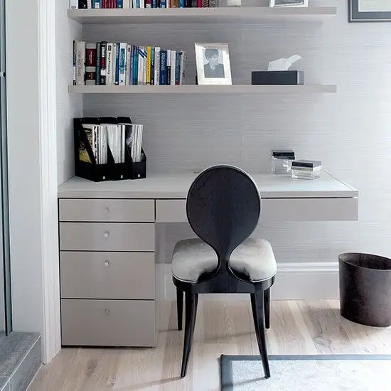 elegant grey home office