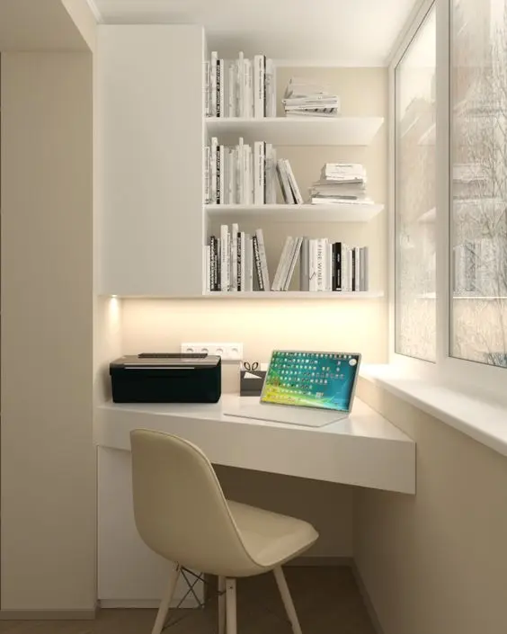 small corner home office